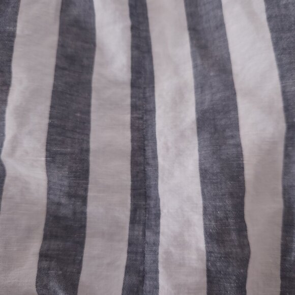 J.Crew Linen Blend Striped Tank Top Womens 0 Tie Hem Nautical Coastal Preppy - Picture 6 of 13